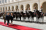 Italian presidentti Giorgio Napolitano vastaanottaa tasavallan presidentti Tarja Halosen valtiovierailulle. Copyright © Tasavallan presidentin kanslia